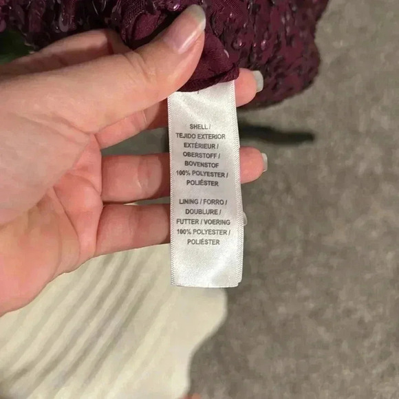 ADRIANNA PAPELL Sequin Purple Pencil Dress - Picture 5 of 5